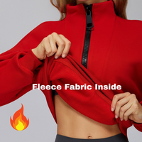 Classic Stylish Big Zip Winter Jumper - Red