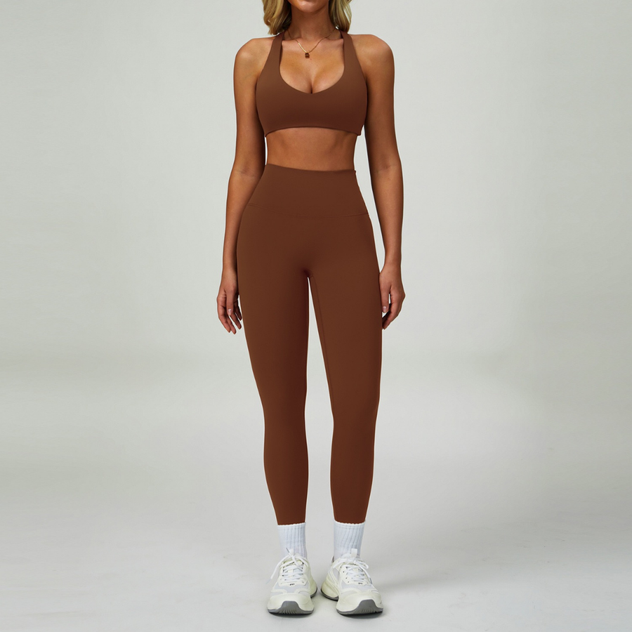 TINA Timeless Elegance Legging Set - Brown