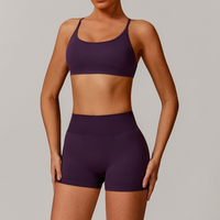 Sino Seamless Stylish Short Set - Purple