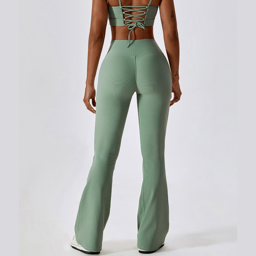 Premium Quality Flared Legging - Green