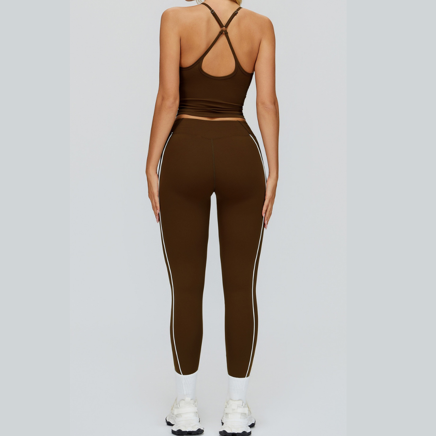 SARA Premium Stylish Activewear Set - Coffee