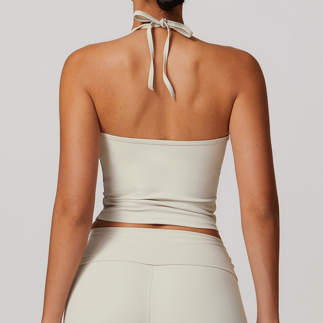 NATALIA Elegant Vest Top - Cream