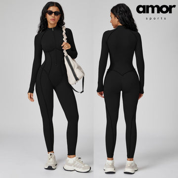 Elena Fall Winter Stylish Jumpsuit - Black