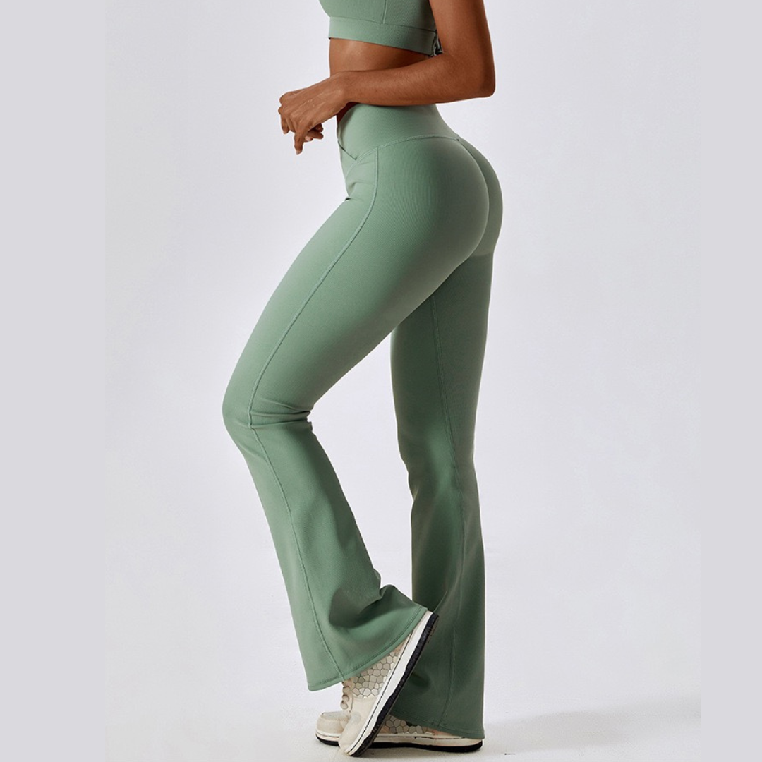 Premium Quality Flared Legging - Green