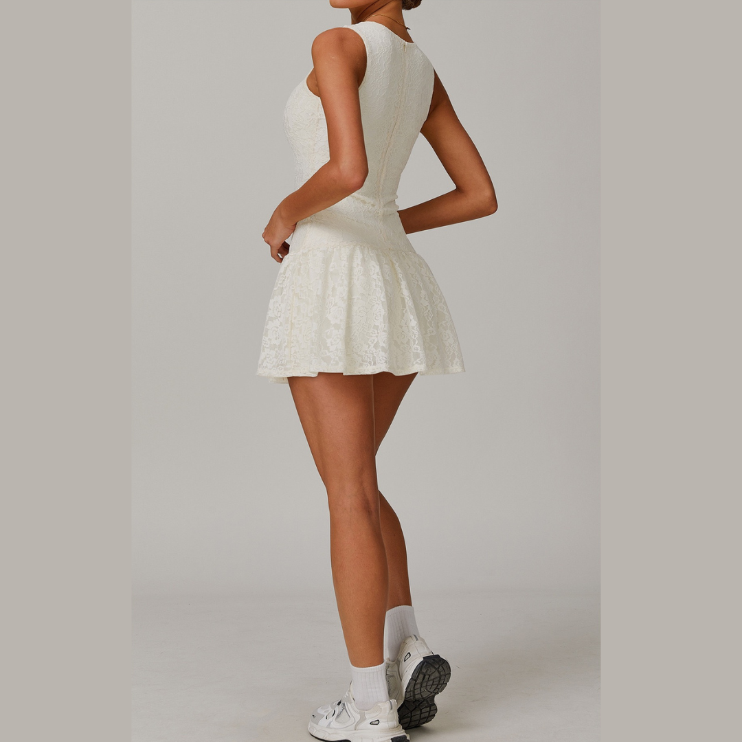 Lilia Lace One Piece Body Dress - Cream