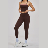 GRACE Stylish Sporty Legging Set - Coffee