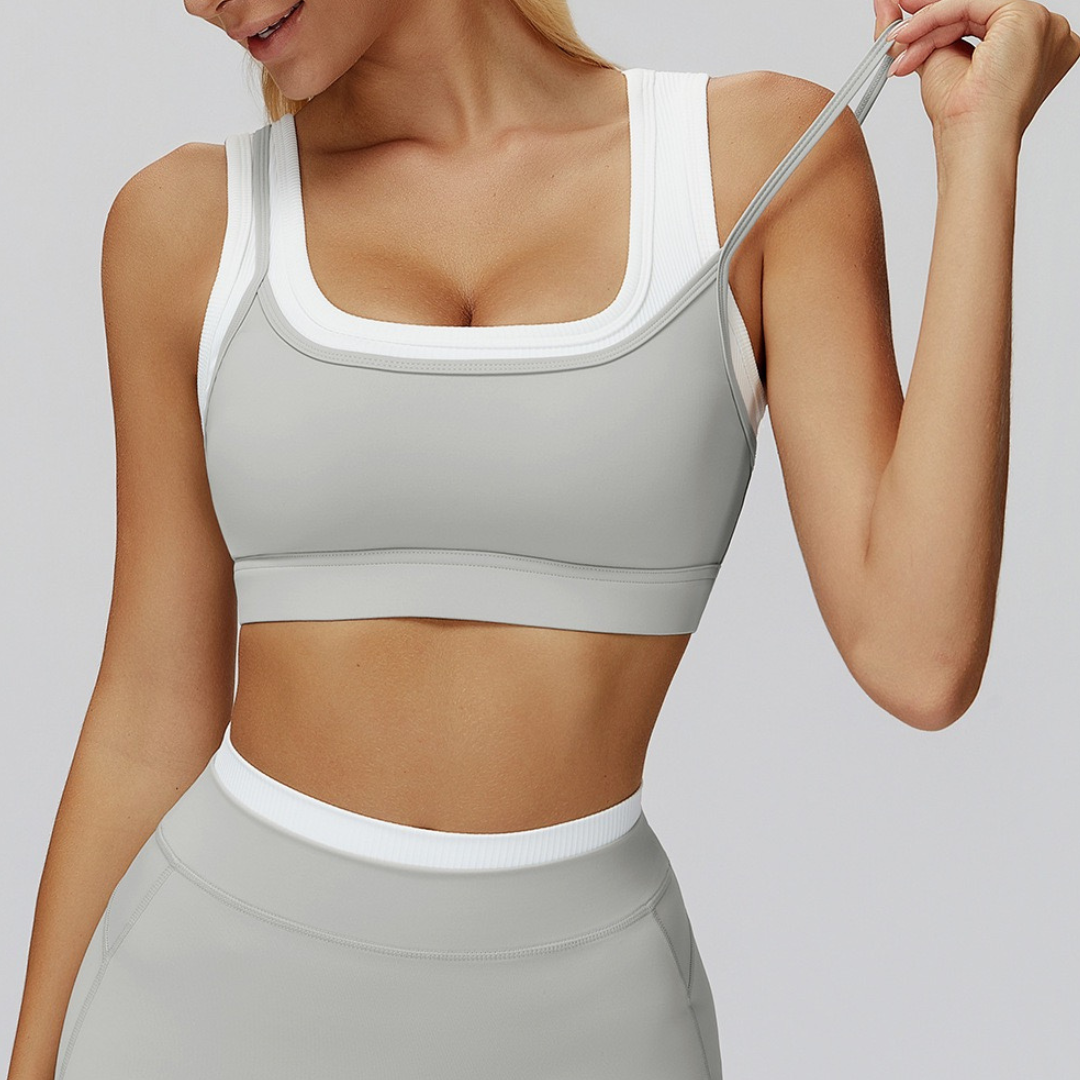 AQUA Stylish 2pcs Legging Set - Grey