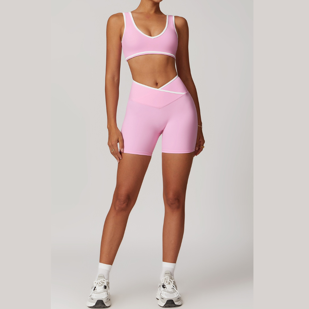 QUEENI Stylish Short Set - Pink