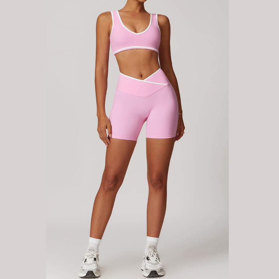 QUEENI Stylish Short Set - Pink