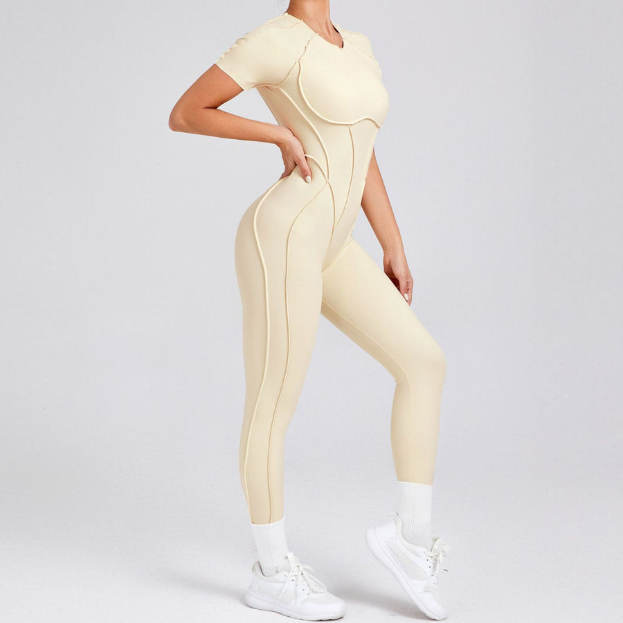 ANNA Scrunch Sexy Jumpsuit - Cream