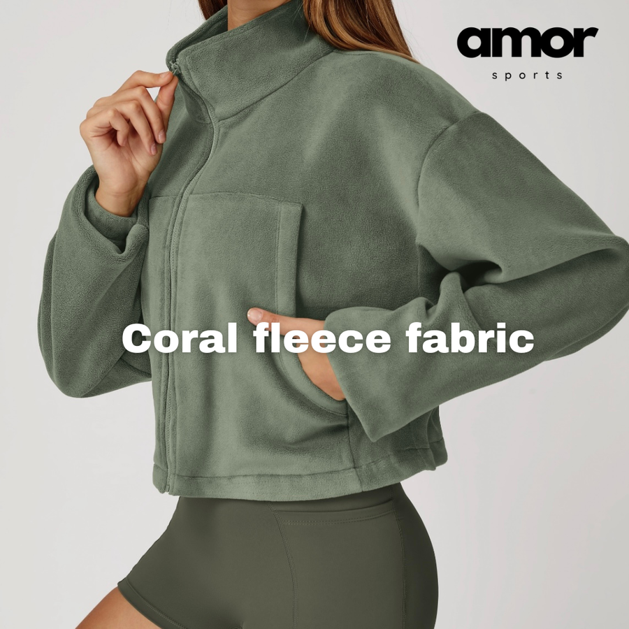 3pcs Coral Fleece Jumper Active Set - Green