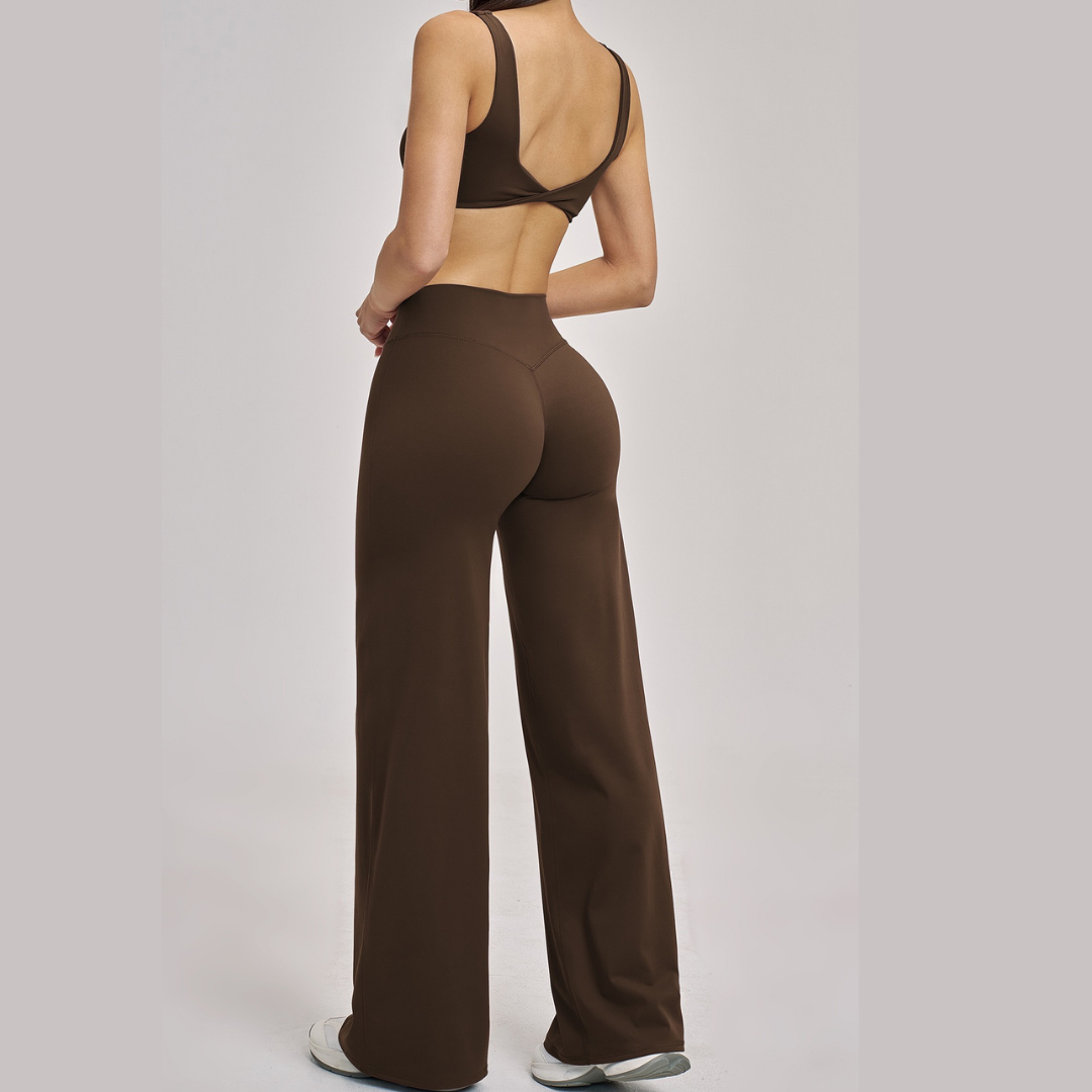 MARGO Sculpting Stylish Legging Set - Coffee