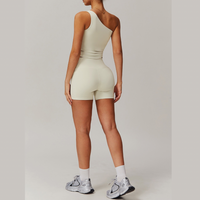 NANA Premium Single Shoulder Short Set - Beige