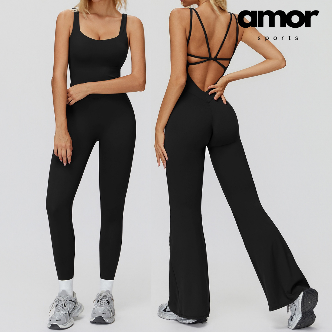 Butterfly-Back Premium Jumpsuit - Black