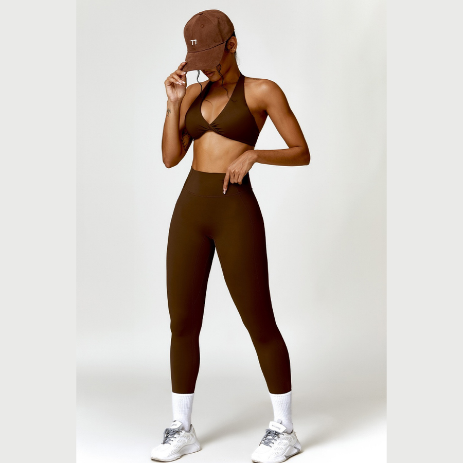 ANNE Sexy Comfy Legging Set - Coffee