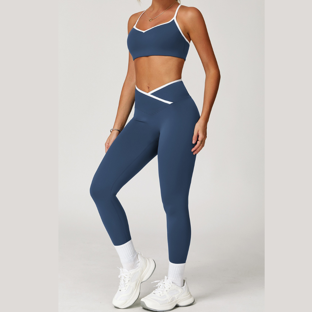 Aurora Stylish Skinny Legging Set - Navy