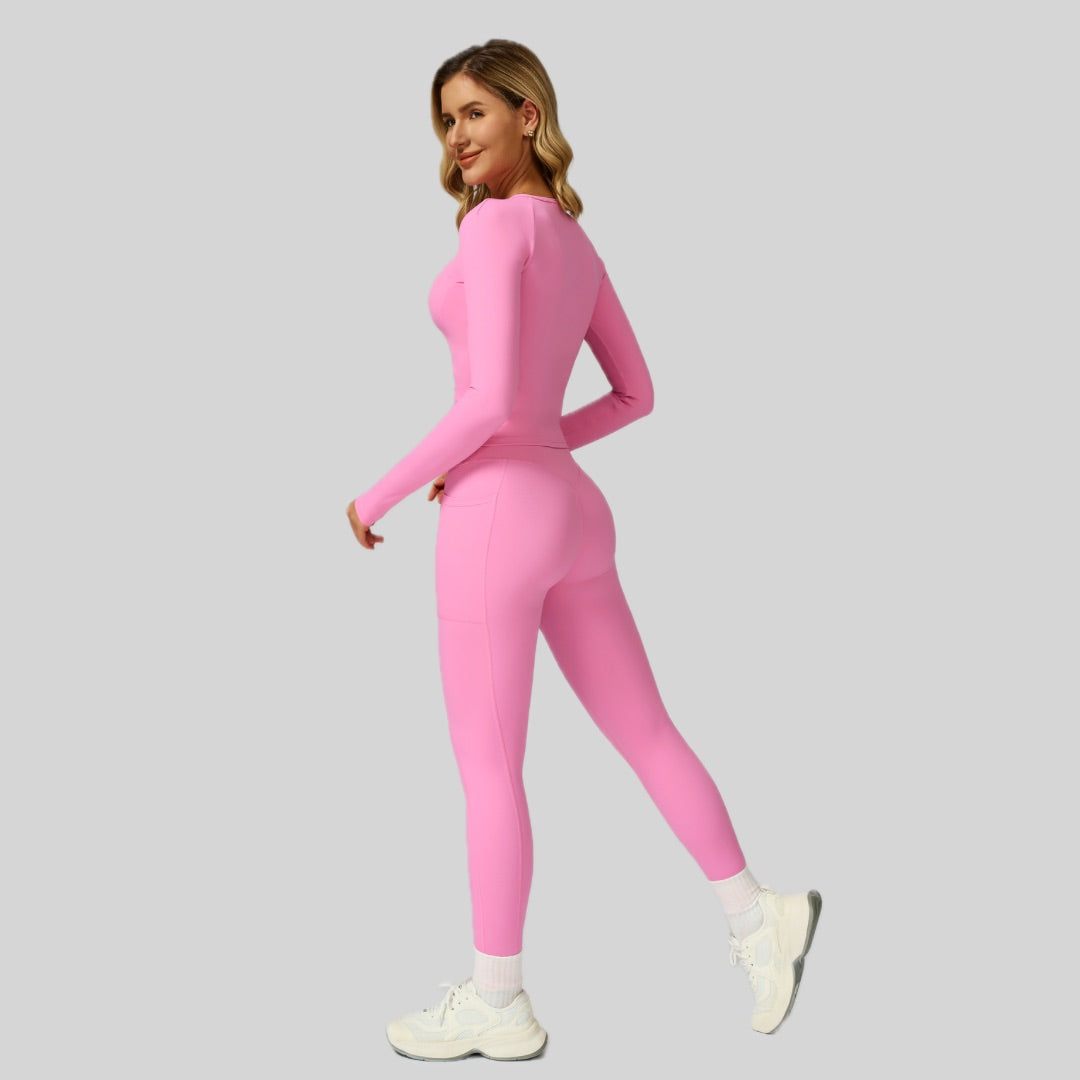 NEINEI Autumn Legging Set - Pink