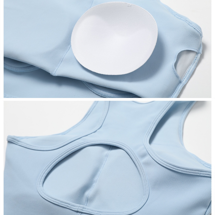 Strong Support Premium Crop Top - Blue