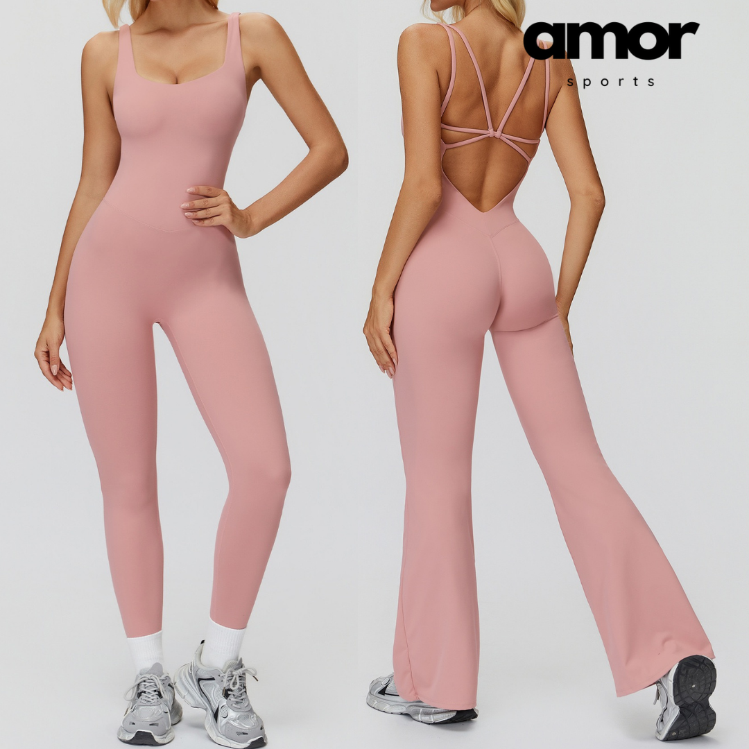 Butterfly-Back Premium Jumpsuit - Pink