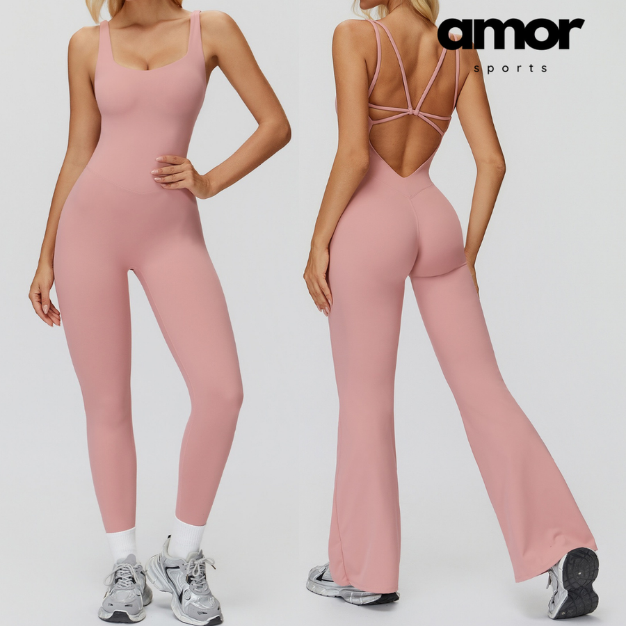 Butterfly-Back Premium Jumpsuit - Pink