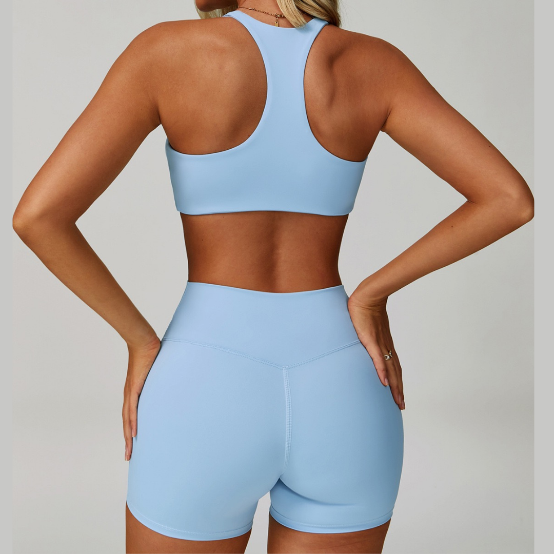 TINA Effortless Elegance Shorts Set - Blue