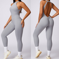 Effortless Stylish Scrunched Jumpsuit - Gray