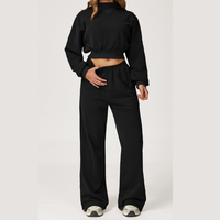 Daisy Winter Flared Lounge Set - Black