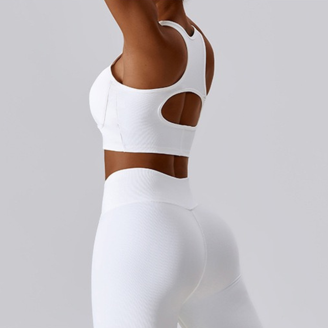 Strong Support Premium Crop Top - White