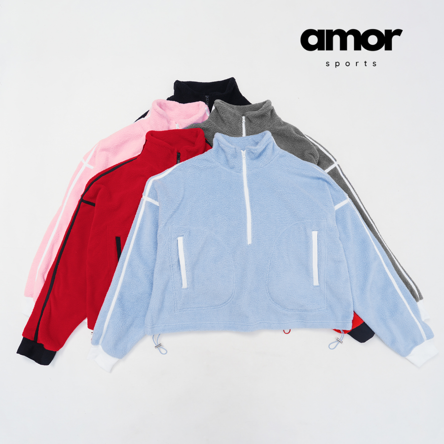 Fluffy Winter Adjustable Fleece Jumper - Sky Blue