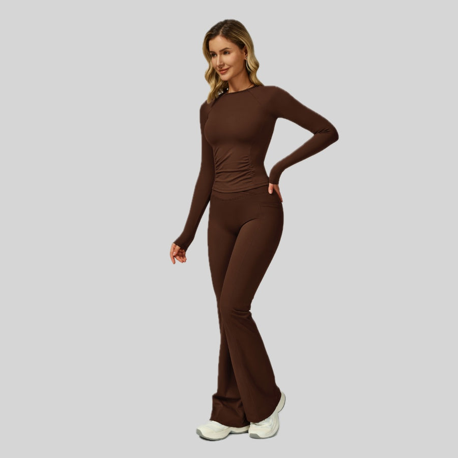 NEINEI Autumn Legging Set - Coffee