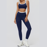 AQUA Stylish 2pcs Legging Set -Navy