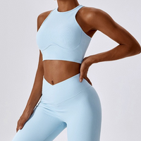 Strong Support Premium Crop Top - Blue