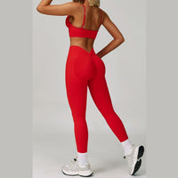 Sculpt & Slay Seamless Legging Set - Red