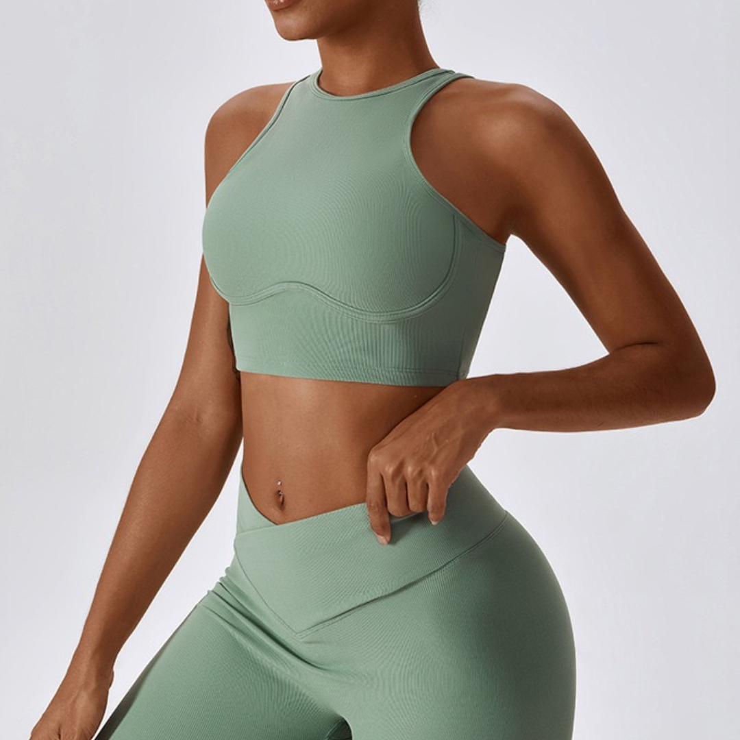 Strong Support Premium Crop Top - Green