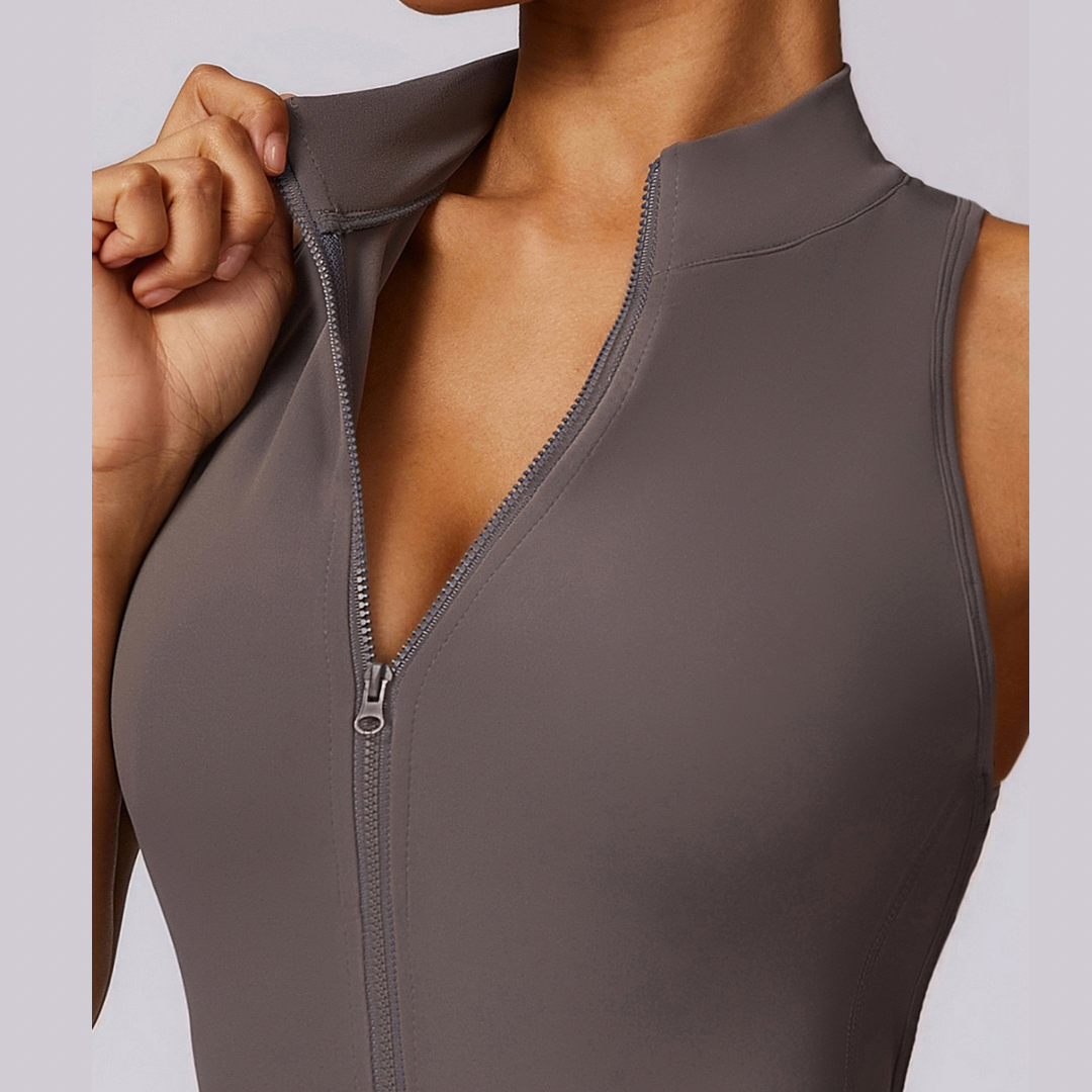 Scrunched Butt Lifting Jumpsuit - Dark Grey
