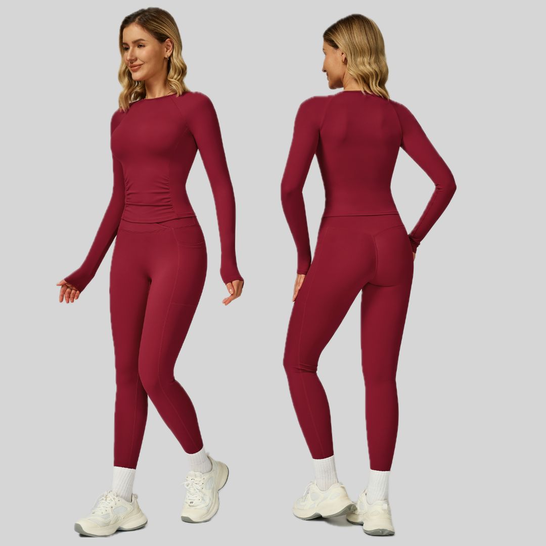 NEINEI Autumn Legging Set - Cherry