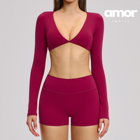 ALICE Contour Long Sleeve Short Set - Rose Bud