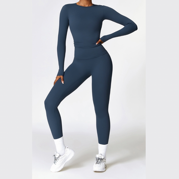 CHRISTIA Winter Long Sleeve Legging Set - Navy