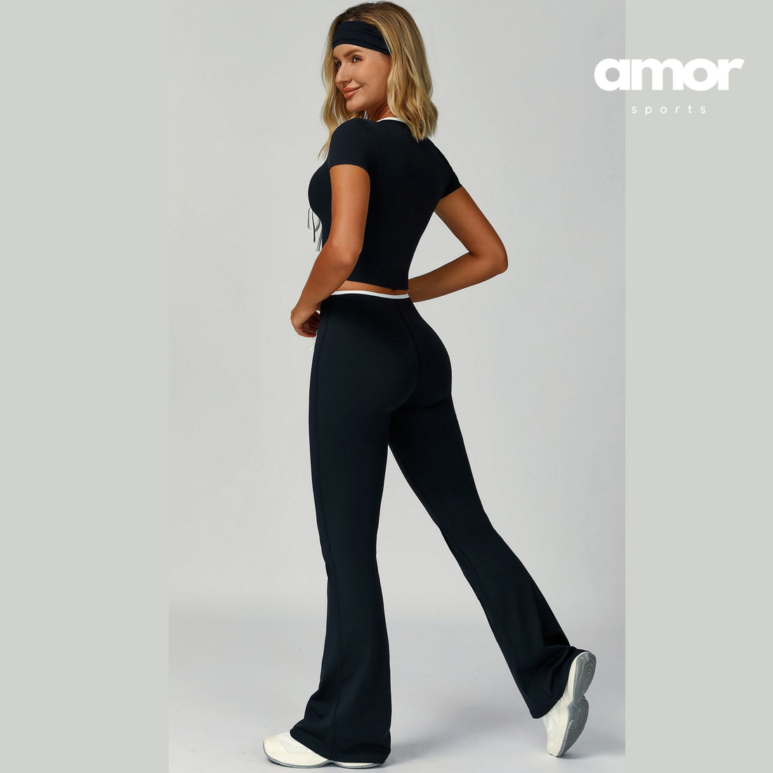 YOYO Flared Legging Set - Black