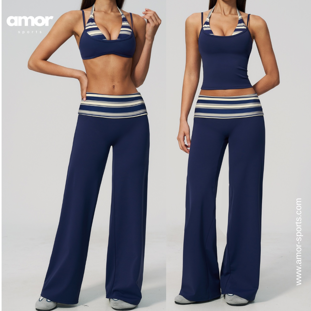 Evi Elegant Stylish Legging Set - Navy