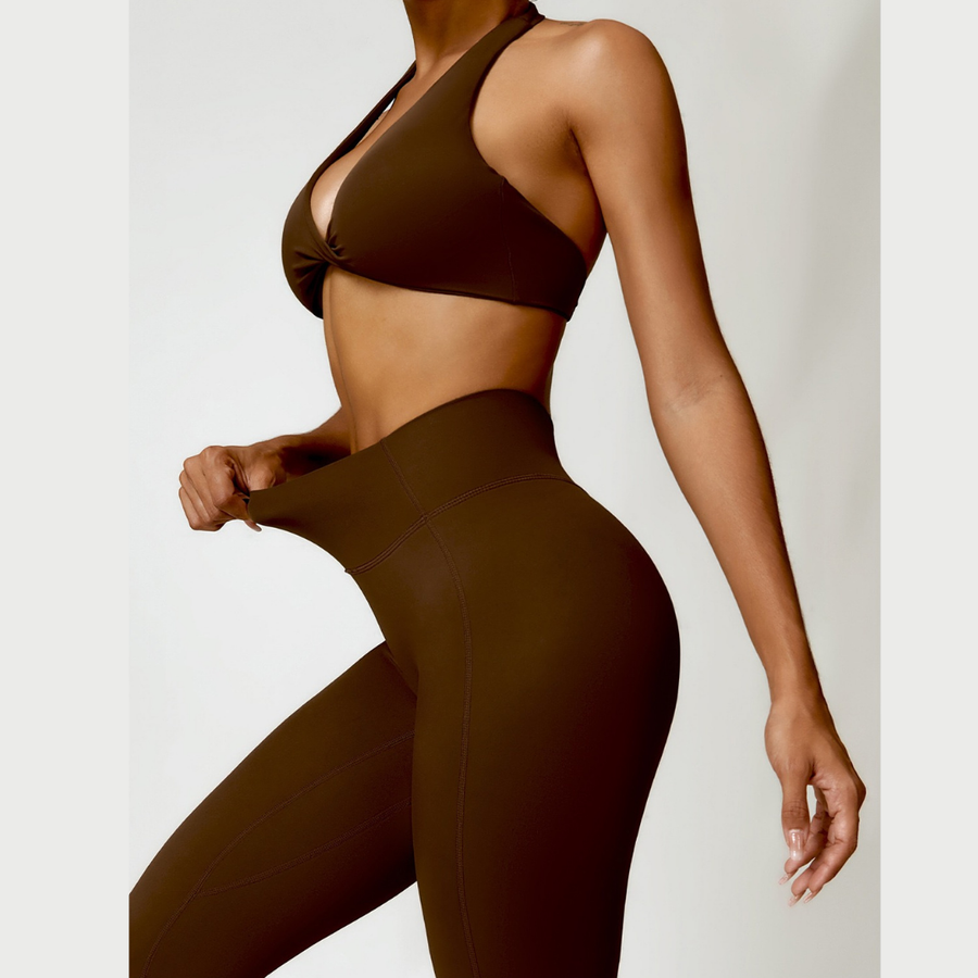 ANNE Sexy Comfy Legging Set - Coffee