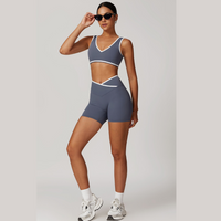 QUEENI Stylish Short Set - Off Purple