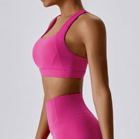 Completo leggings skinny con linea X-Back - Magenta