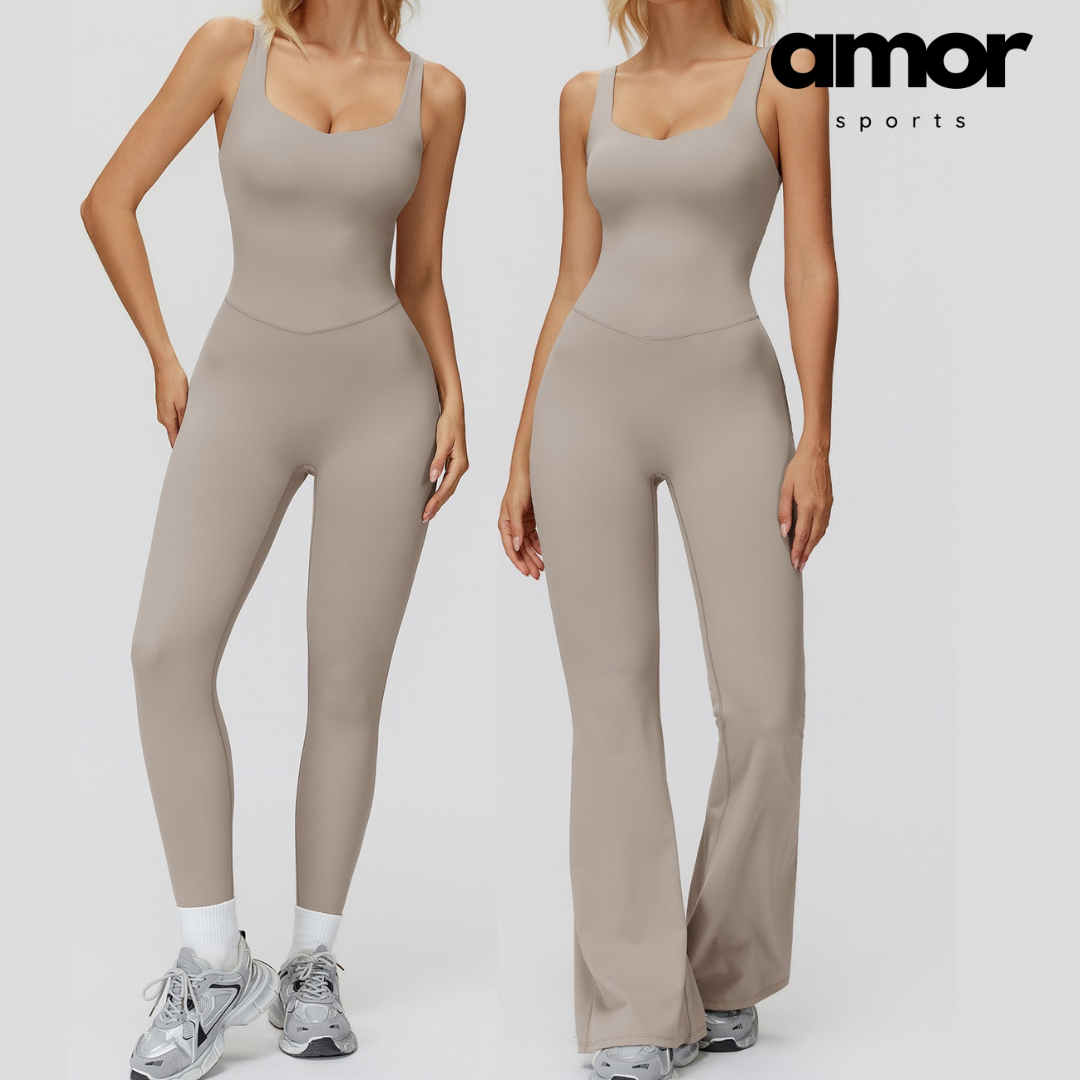 Butterfly-Back Premium Jumpsuit - Beige