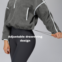 Fluffy Winter Adjustable Fleece Jumper - Grey