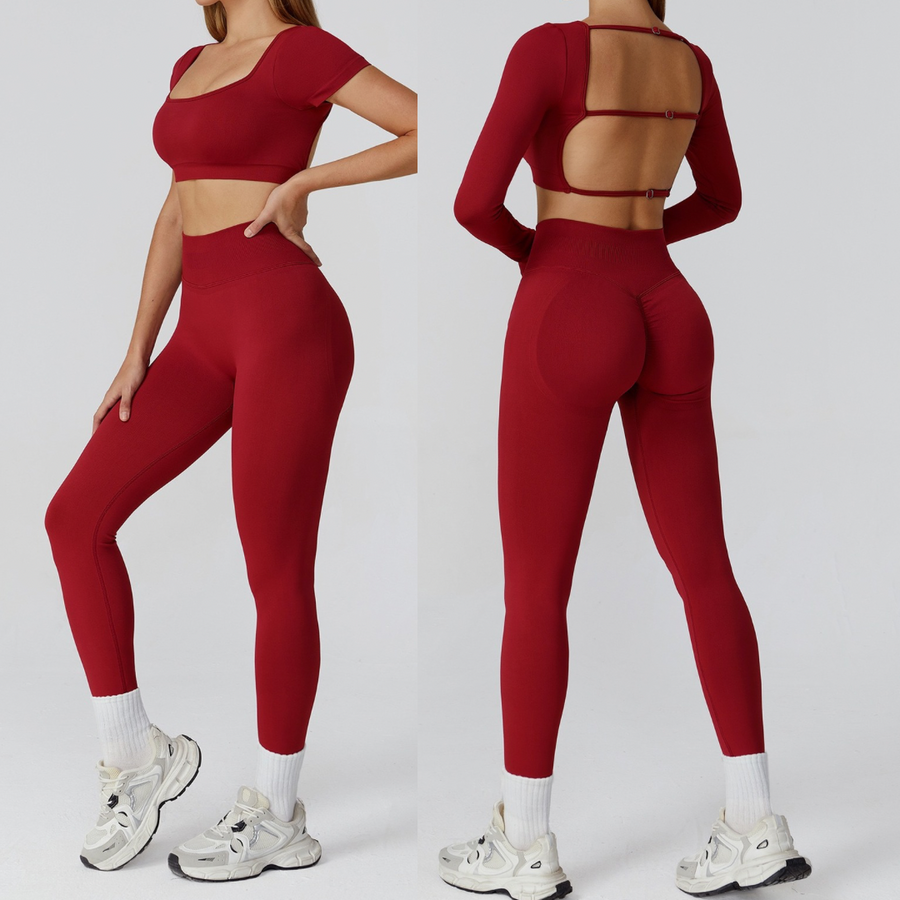 IRINA Seamless Scultping Legging Set - Red