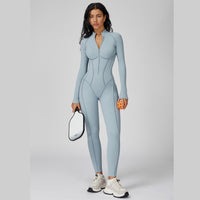 Elena Fall Winter Stylish Jumpsuit - Blue