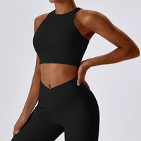 Strong Support Premium Crop Top - Black