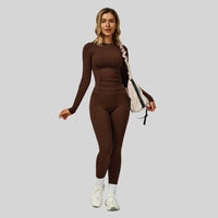 NEINEI Autumn Legging Set - Coffee