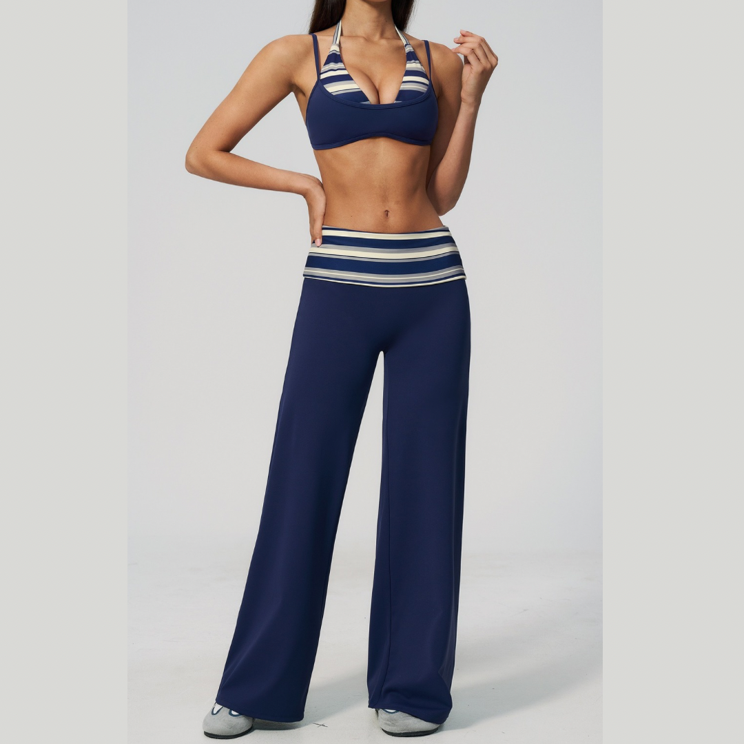 Evi Elegant Stylish Legging Set - Navy